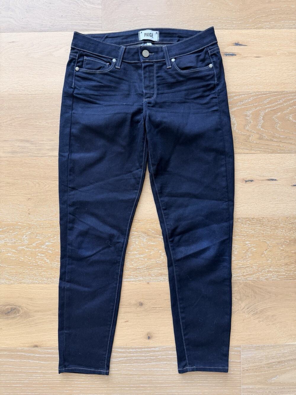 Paige Jeans Women’s Size 27 Denim Dark Blue Verdugo Ultra Skinny Mid Rise 28x26